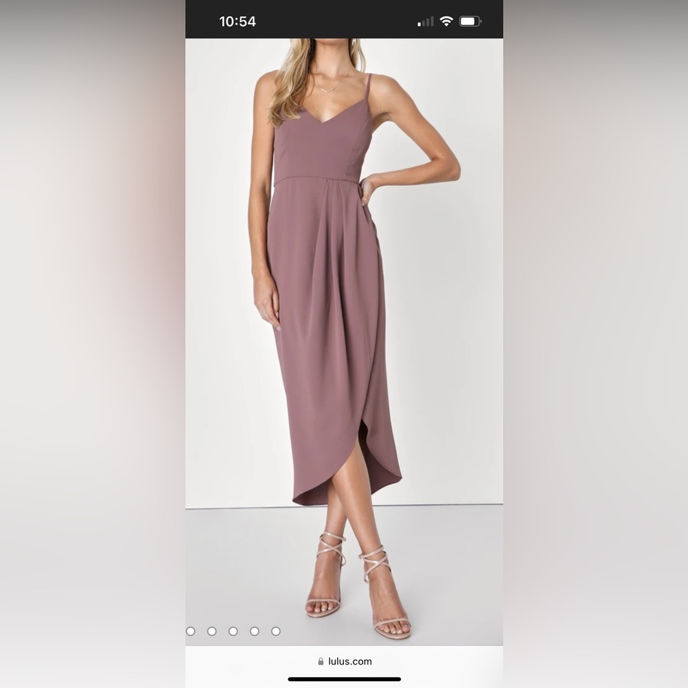 Wedding Guest Dress Mauve Midi
